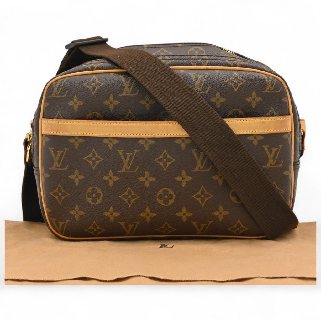Auth LOUIS VUITTON Monogram Reporter PM Shoulder Bag lv4557bd