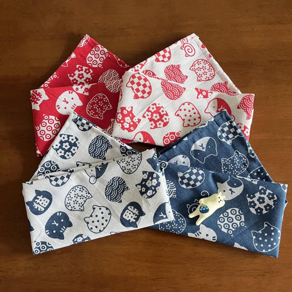 Hand Towel Multiple Sizes Japanese Handkerchief Furoshiki Bento Wrapping Cloth New Year Wedding Festival Gift Package Kerchief