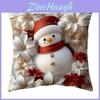 Christmas Themed Plush Cushion Cover With Santa Reindeer Tree Design For Living Room Decor