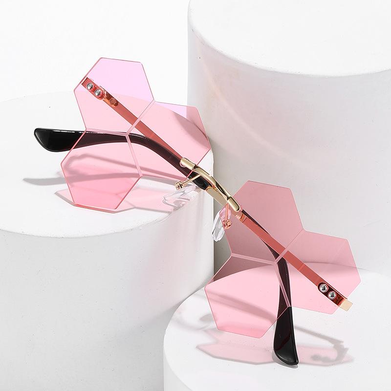 Hip Hop Rimless Sunglasses, Funny Personality Diamond Glasses Sunglasses Women