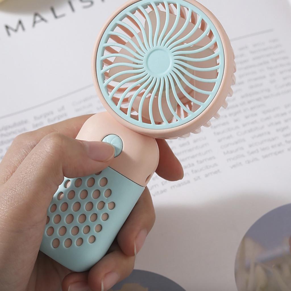 Handheld Mini Fan USB Rechargeable Portable Mute Small Electric Fan Student Dormitory Outdoor Travel Cooling Fan