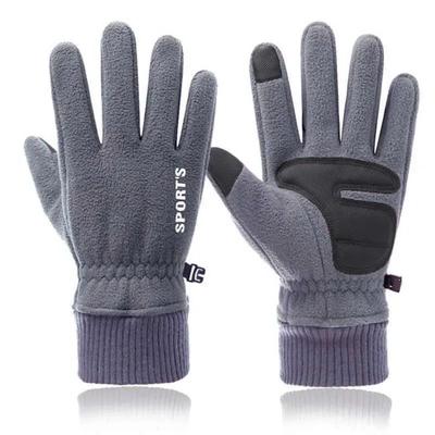 Winter Warm Gloves Men and Women Windproof and Cold-proof Velvet Outdoor Sports Riding Touch Screen Non-slip Electric Driving Gloves