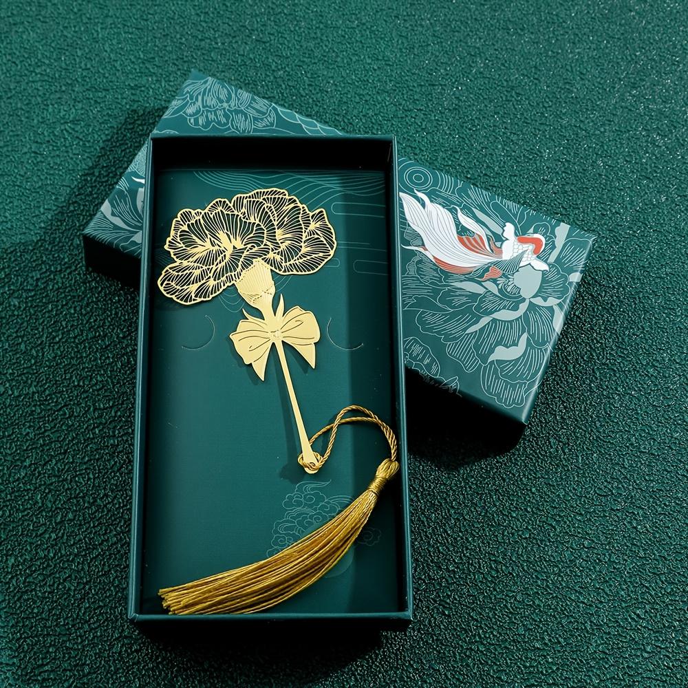 Un Marque-page Métallique Élégant et Sophistiqué avec un Motif Détaillé de Nervures de Feuilles, Un Accessoire de Lecture Parfait pour les Amateurs de Romans et Un Cadeau Réfléchi p