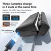 TELESIN For GoPro Hero 12 11 10 9 Endurence Battery 3 Slots TF Card Battery Charger Box 1750 mAh Battery Storage Charger Case