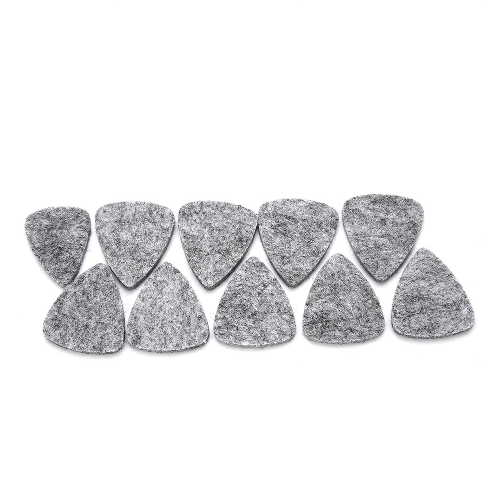 

10Pcs High Quality Wool Felt Picks Plectrums 3mm for Guitar Ukulele(Grey)