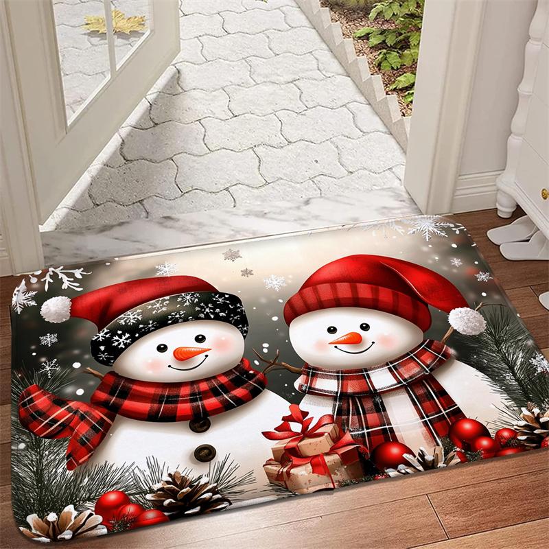 Retro Car Pattern Printed Floor Mat, Absorbent Foot Mat, Entrance Door Mat, Living Room Small Carpet, Soft and Comfortable
