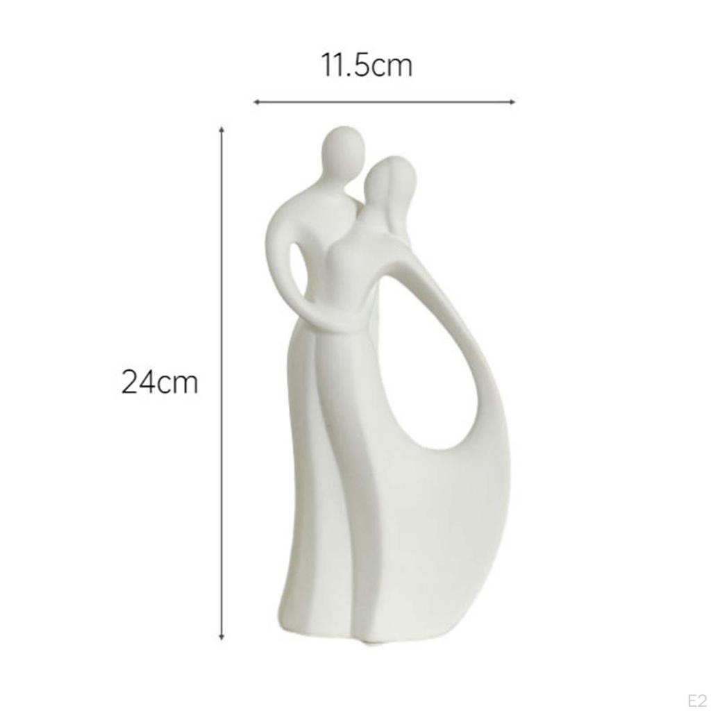 Abstract Couple Statue Lover Collectible Art Hugging Crafts Minimalist Sculpture for Office