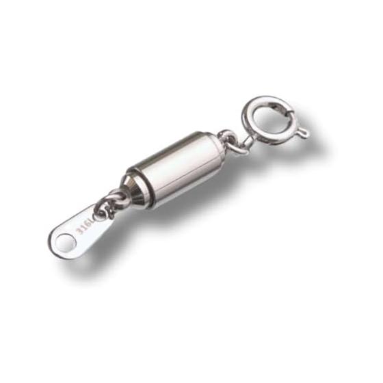[MAYA&CANA] Necklace Magnetic Clasp Strong Stainless Steel Easy to Put on and Take Off 35mm/2g (Silver)