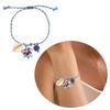 Keramik-Meerestier-Anhänger, geflochtenes Armband, verstellbares Seildesign mit Seestern- und Muschel-Charm, lässiger Schmuck