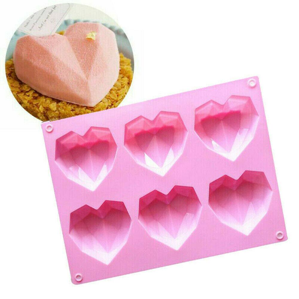 3D Silicone Heart Shape Fondant Mould Cake Chocolate BakingMold ModellingDecor r 3D Silicone Heart Shape Fondant Mould Cake Chocolate BakingMold ModellingDecor r