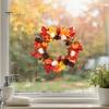Wasserdichtes Outdoor Glasornament Thanksgiving Herbst Wandaufkleber Ahornblatt Tannenzapfen Kürbis Ernte Fensteraufkleber Innenbereich Festliche Dekoration Selbstklebend