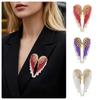 Sparkling Rhinestone Angel Wings Brooch Hand-Made Enamel Lapel Pin Brooch Elegant Brooch Pin Women