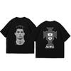 Cristiano Ronaldo Calciatore Superstar Super Moda Stampa Maglietta Cotone Manica Corta Unisex DONNE Indossata Stile Americano Ins Yk