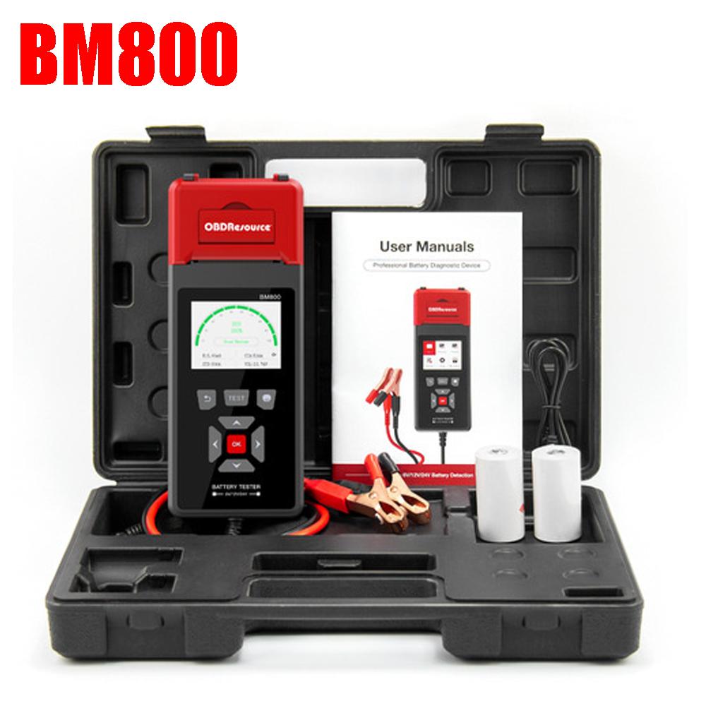 

BM800 Car Battery Tester With Printer 6V 12V 24V Car Battery Starting Check and Charging Check Maximum Load Check Diagnostic Too