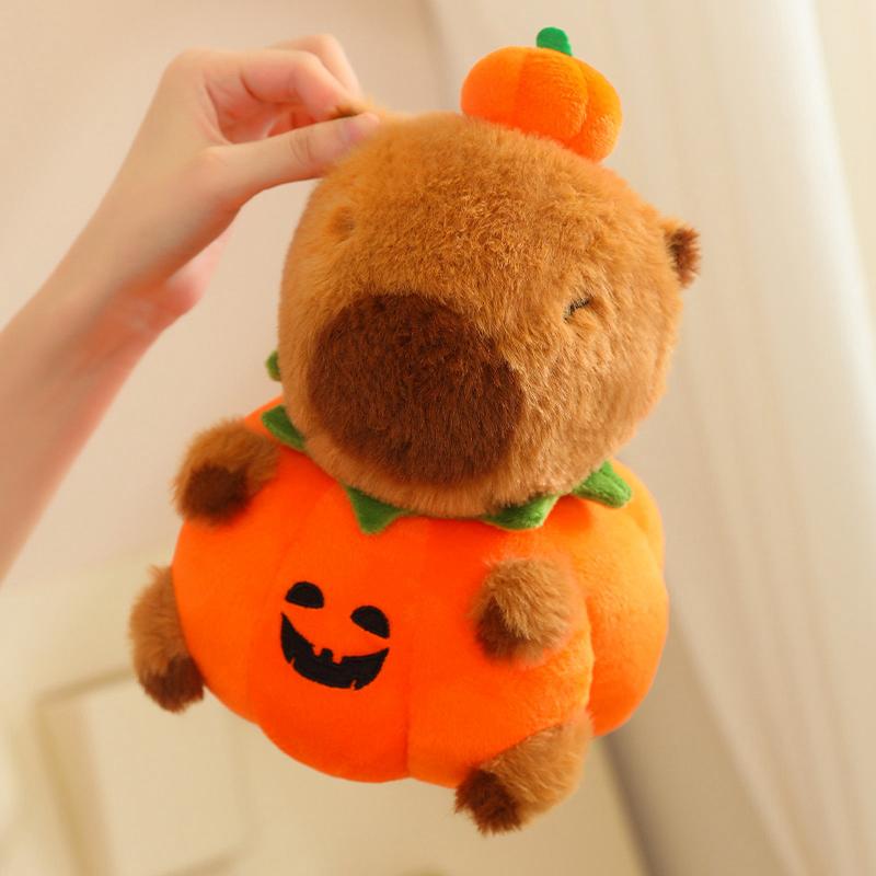 Favorite Toy Unisex 25Cm Capybara Pumpkin Clothes Cosplay Halloween Ornament Stuffed Plush Toy Home Decro Lovers Gifts