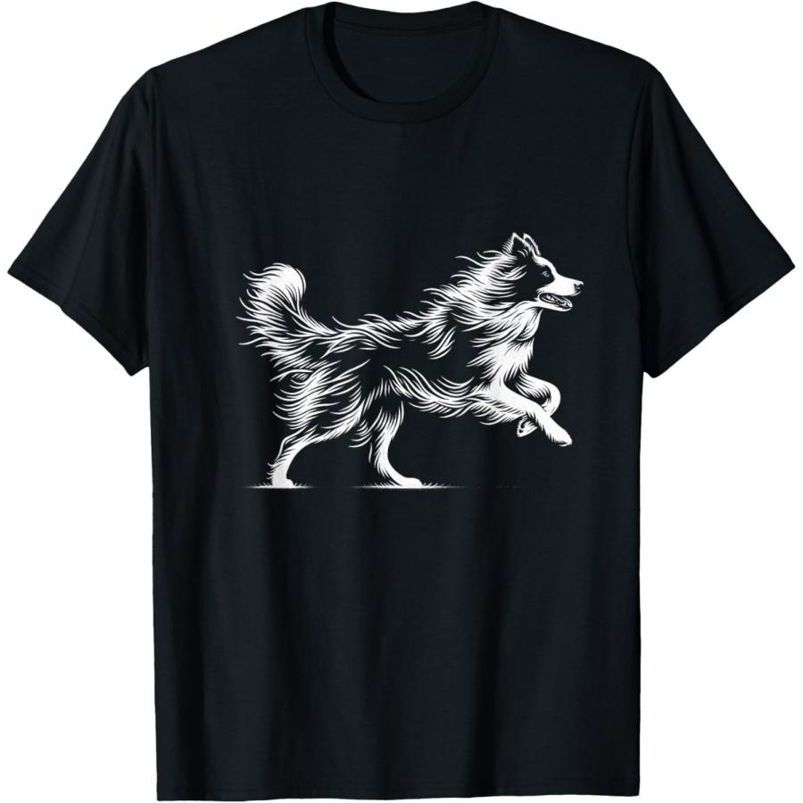 

Line Art Pets Energetic Border Collie T-Shirt, Small, Black XXXXXL разноцветный
