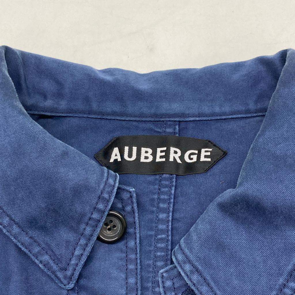 AUBERGE Indigo cotton linen patchwork coverall jacket Jacket 42 NavyUsed