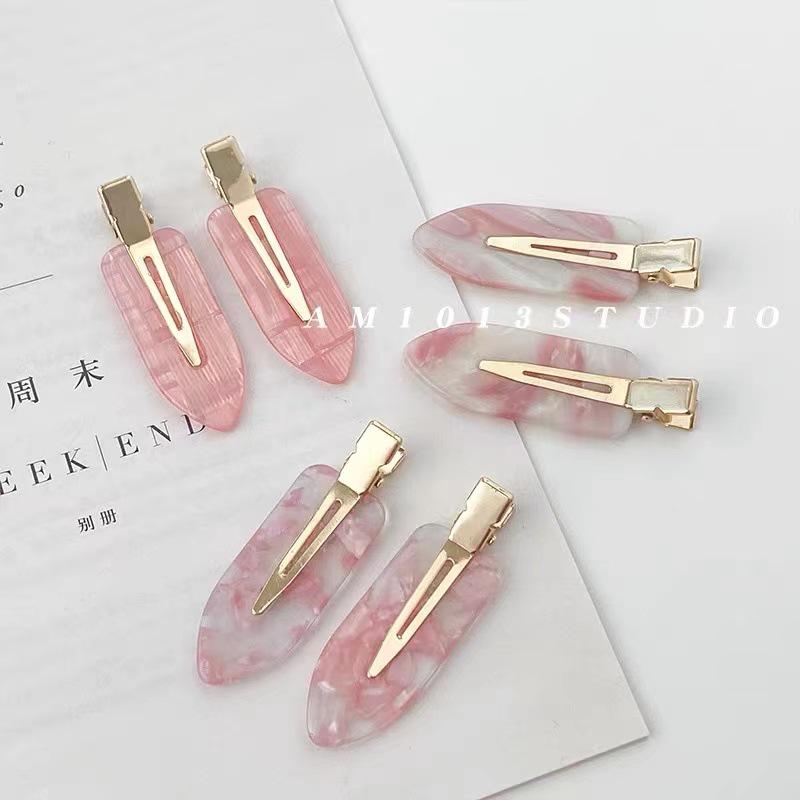 Acetate Hair Clips for Women - No Trace Side Bangs Makeup Duckbill Clips