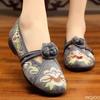 Fashion Vintage Traditional Style Women Soft-soled Shoes Spring Autumn Non-slip Flats Lightweight Breathable Comfort Embroidered Shoes