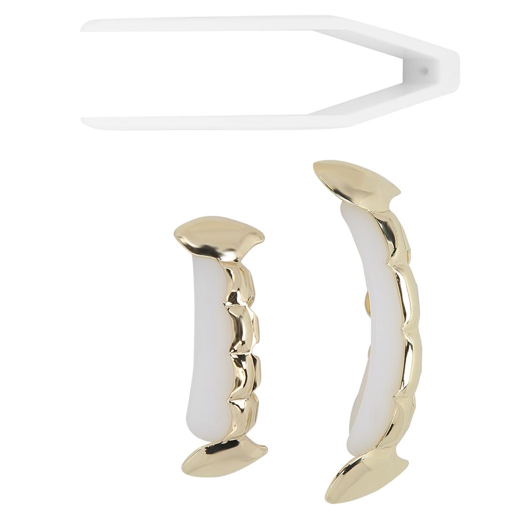 Hip-hopowy zestaw fałszywych zębów wielokrotnego użytku nieblaknący miedziany festiwal halloweenowy dekoracja zębów Brace