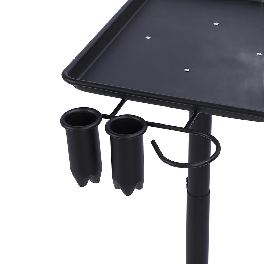 Aluminium Hair Salon Instrument Tray Adjustable Height Trolley Beauty Tools