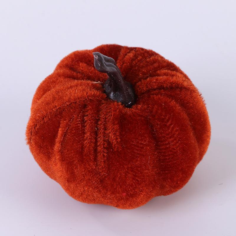 Thanksgiving Velvet Pumpkin Decoration - Table Ornament & Photography Prop