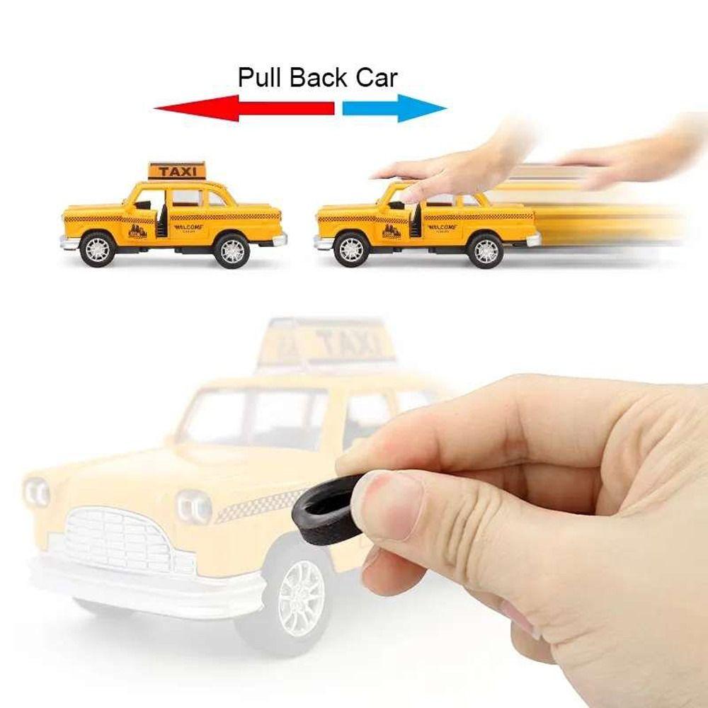Plastic Miniature Toy Car Zinc Zinc Zinc Alloy Taxi Car Car Fashion Taxi Model Toy  Parent-child