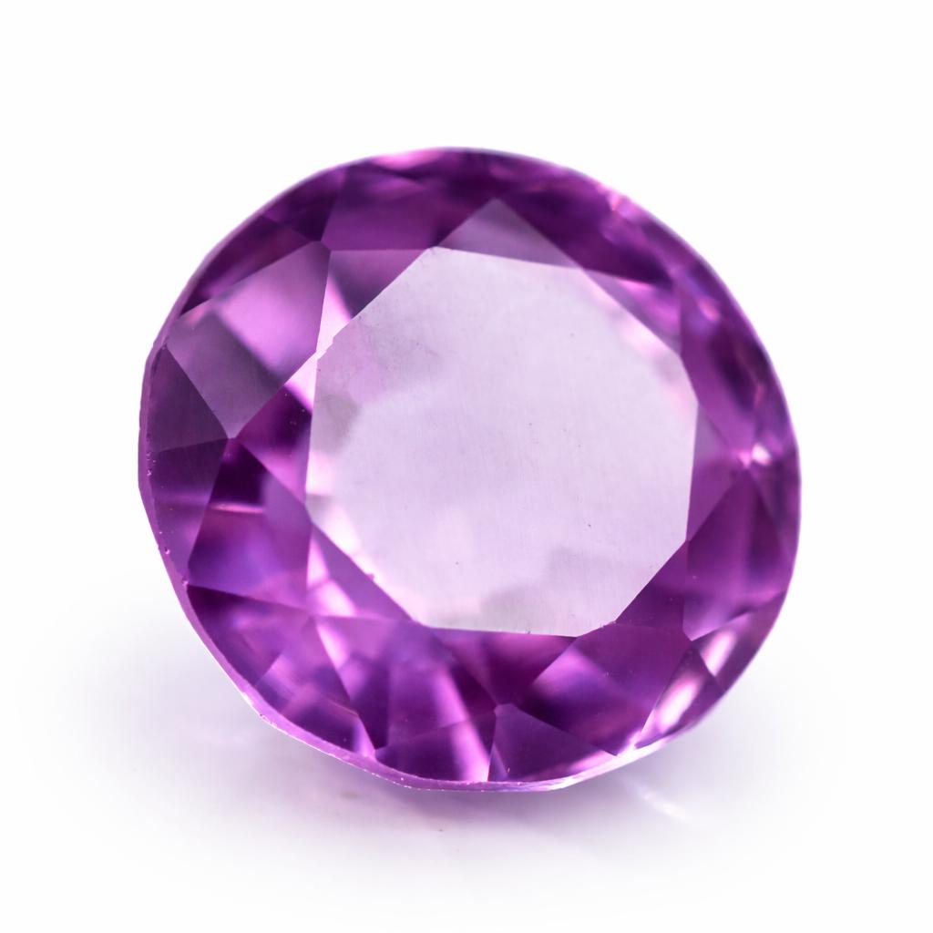 Natural Pink Sapphire Loose Gemstone Round Cut 6.15 ct September Birthstone for Gem Collections
