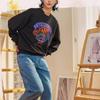 Vans Pullover Round Neck Sweet Cool Printed Long Sleeve Sweatshirt Women Sweatshirt Black VN000KCEBLK