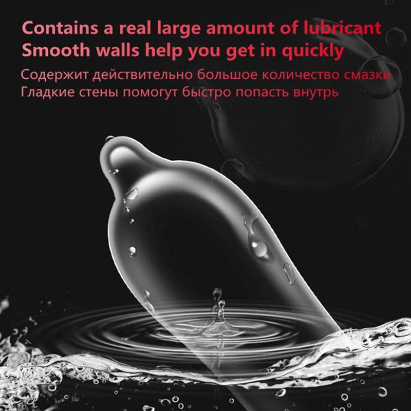 MingLiu 100 Pcs Box Natural Latex Smooth Extra Lubricated Contraception Penis Sleeve Sex Toys