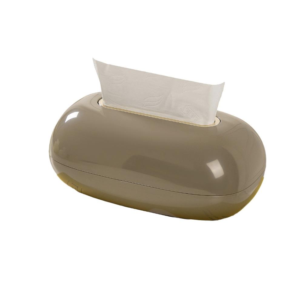 Creative Design Oval Tissue Box Non-slip Base Desktop Tissue Dispenser Dining Table