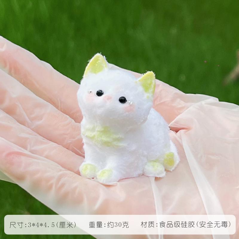 Handmade Silicone Cute Cat Kitten Super Soft Taba Squishy mochi stress relief squishy fidget toy Mini cat ornament