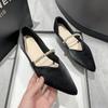Single shoes women's flat-soled shallow mouth 2025 new soft-soled shoes temperament flat-soled ladyshoes