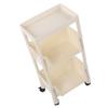 Compact Rolling Storage Organizer Large Capacity Mobile Utility Cart Movable Storage Book Shelves with Lockable Wheels