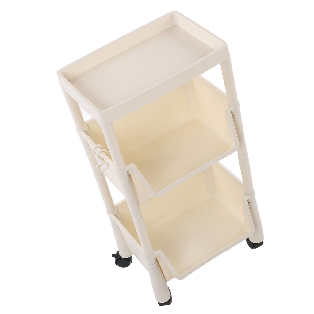 Compact Rolling Storage Organizer Large Capacity Mobile Utility Cart Movable Storage Book Shelves with Lockable Wheels