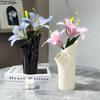 Creative Modern Ceramic Vase Floral Plant Pot Table Decoration Flowers Arrangement Artificial Flower Vases Room Aesthetic Decor