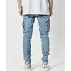 European And American Cross Border New Jeans Men'S Side Pocket Small Foot Tight Jeans
