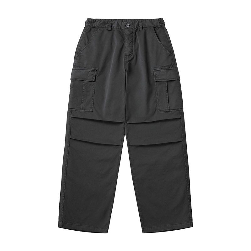 American Street Style Multi-Pocket Pleated Wide-Leg Cargo Pants for Men, 2025 Autumn New Trendy Brand Retro Loose Cargo Pants