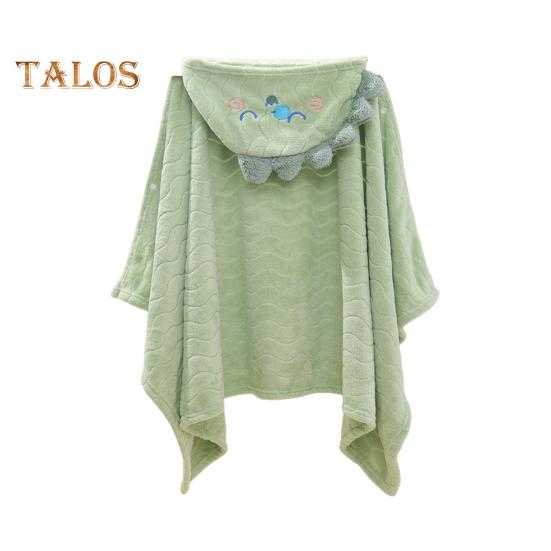 Children Coral Velvet Hooded Bath Towel Cloak Cartoon Animal Shape Faster Absorption Technology Animal Ear Hood Baby Shower Robe