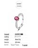 S925 Sterling Silver Egg-Shaped Women's Ring with Green Nano, Red & Blue Diamonds - Luxurious, High-End Silver Jewelry.