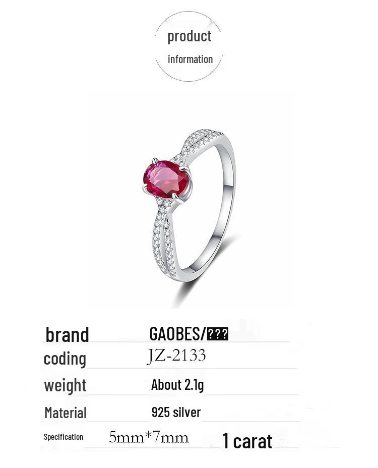 S925 Sterling Silver Egg-Shaped Women's Ring with Green Nano, Red & Blue Diamonds - Luxurious, High-End Silver Jewelry.