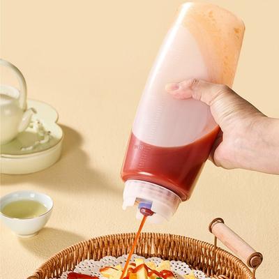 New 360/700/1000ml Squeeze Sauce Bottle Plastic Large Capacity Squeeze Bottles Tomato Catchup Dispenser Kitchen Tools