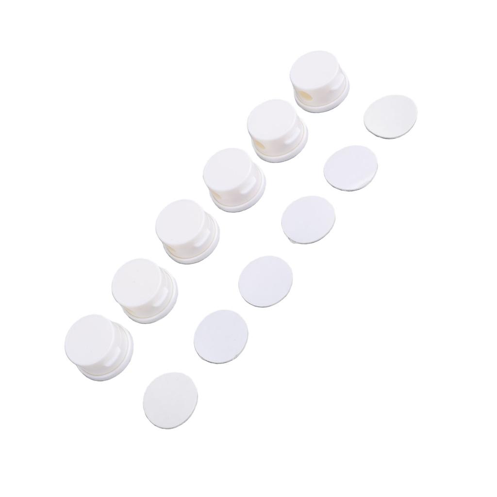 6 Pcs Magnetic Cable Clips Rotating Easy Open Cable Management Wire Holder Keeper White