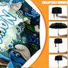 Custom Name Personalized The Smurfs Print Umbrella, Auto Open Close, 8‑Rib Sturdy Frame, Commute Camping Hiking Use, Birthday Gift