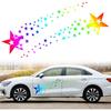 1 Set Holographic Laser Falling Stars Graphics Car Body Side Stickers Starry Sky Racing Sport Stripe Decal Self-Adhesive Scratch Hidden Stickers for