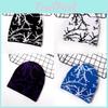 Knit Hat With Lightning Pattern For Autumn Casual Streetwear