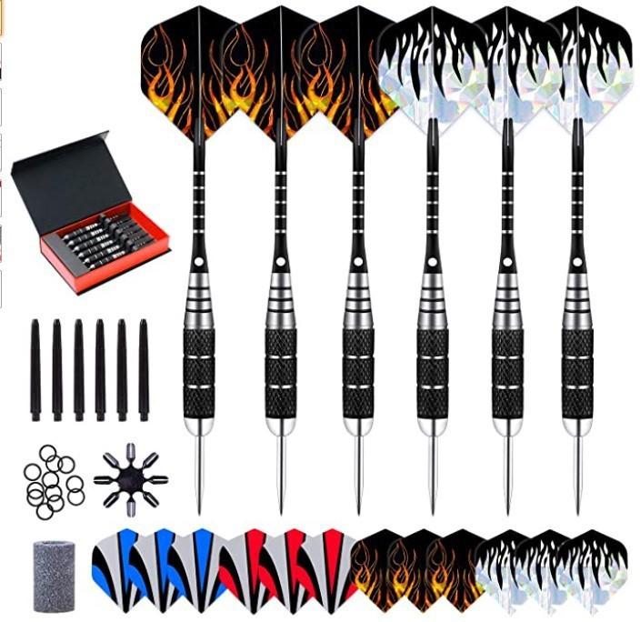 Cross-border Supply Best-selling Ready-to-ship High-end 6-piece Customizable Metal Needle-point Drop-resistant Darts Gift Set