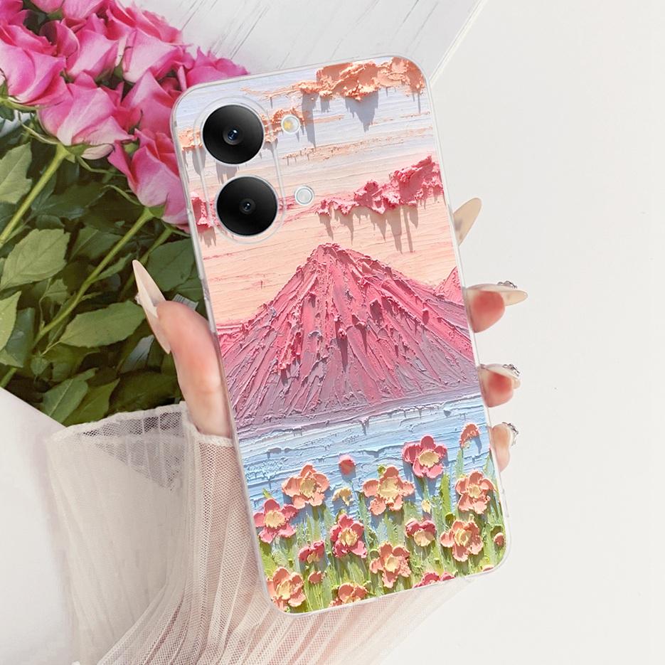 For Xiaomi Redmi Turbo 5 Max Case Cute Cat Flowers Painted Cover Soft Slim Phone Case For Xiaomi Redmi Turbo 5 Turbo5 Max Fundas