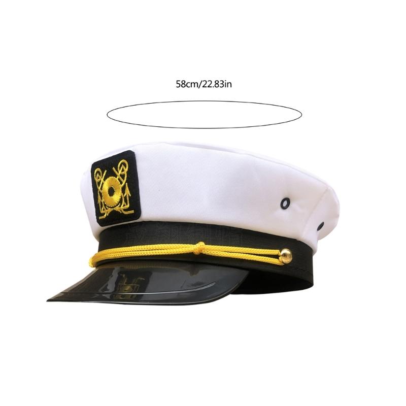 Sailors Captain Hat for Stage Sailors Party Cosplay Costume Masquerades Captain Hat for Halloween Party