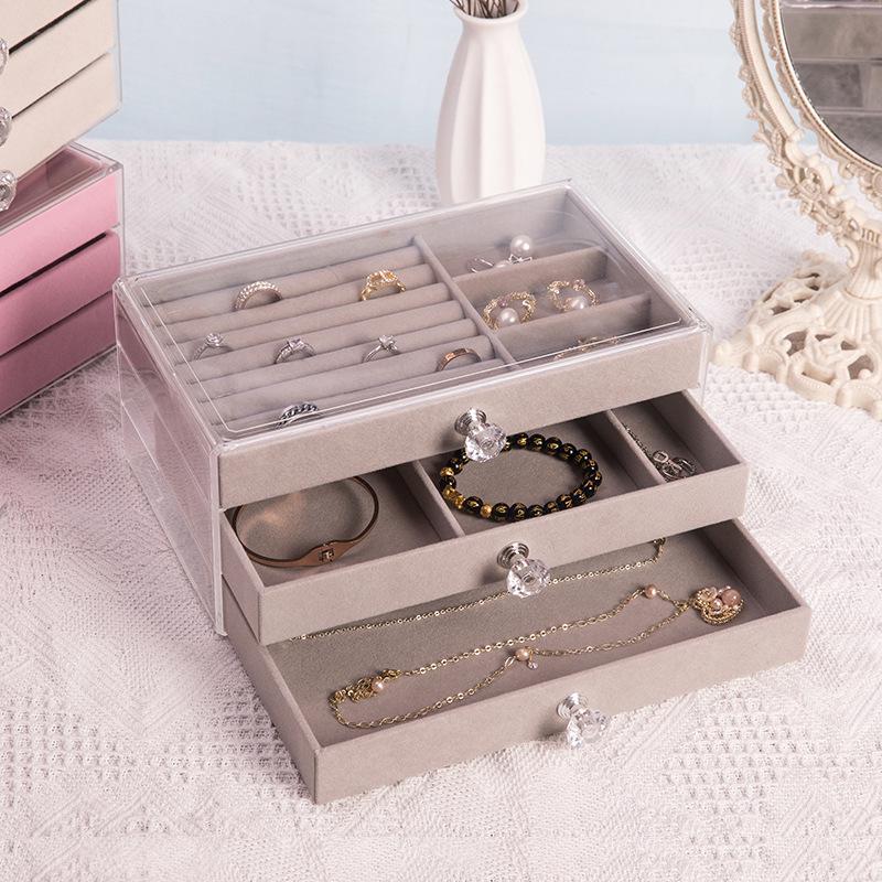 

Акриловая бархатная коробка для демонстрации и хранения ювелирных изделий